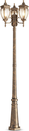 Lampada-Da-Terra-Classica-Da-Esterno-Alluminio-Oro-3-Luci-E27-60W-Ip44