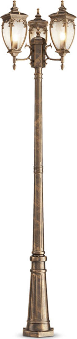 Lampada-Da-Terra-Classica-Da-Esterno-Alluminio-Oro-3-Luci-E27-60W-Ip44