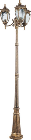 Lampada-Da-Terra-Classica-Da-Esterno-Alluminio-Oro-3-Luci-E27-60W-Ip44