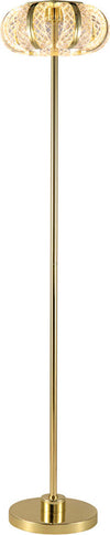 Lampada-Da-Terra-Classico-Retrò-Acrilico-Metallo-Oro-Lucido-Led-18W