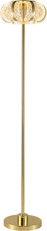Lampada-Da-Terra-Classico-Retrò-Acrilico-Metallo-Oro-Lucido-Led-18W
