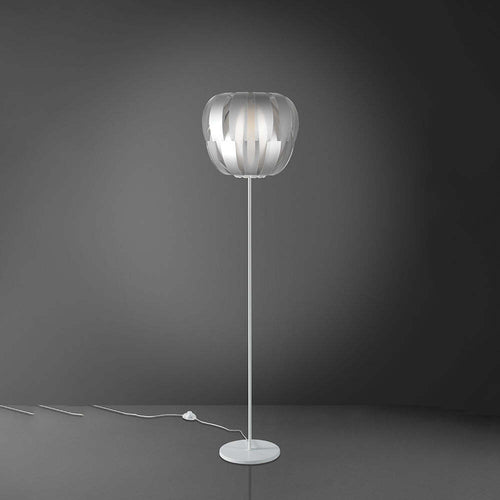 Lampada-Da-Terra-Con-Base-1-Luce-Queen-In-Polilux-Silver-D60-Made-In-Italy