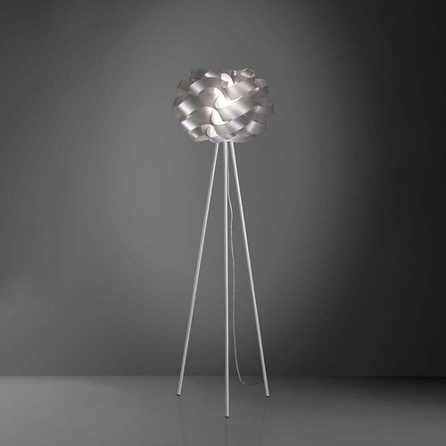 Lampada-Da-Terra-Con-Treppiede-1-Luce-Cloud-In-Polilux-Silver-Made-In-Italy