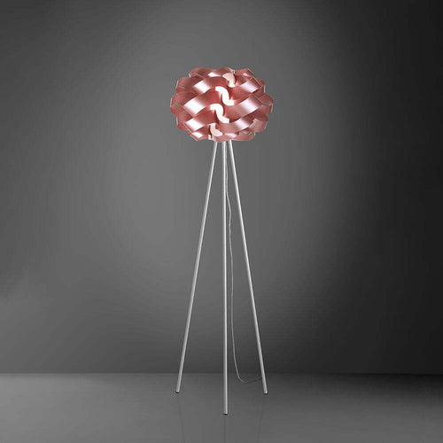 Lampada-Da-Terra-Con-Treppiede-1-Luce-Cloud-Polilux-Rosa-Metallico-Made-In-Italy