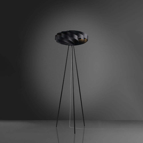 Lampada-Da-Terra-Con-Treppiede-1-Luce-Flat-In-Polilux-Nero-Made-In-Italy