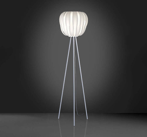 Lampada-Da-Terra-Con-Treppiede-1-Luce-Queen-In-Polilux-Bianco-D60-Made-In-Italy