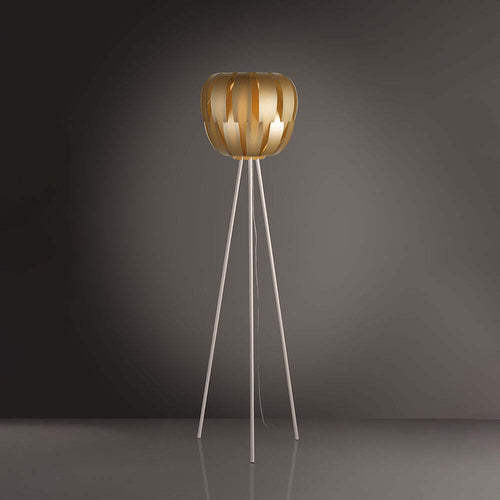 Lampada-Da-Terra-Con-Treppiede-1-Luce-Queen-In-Polilux-Oro-D60-Made-In-Italy
