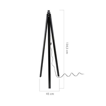 Lampada da terra Deco MDL3010 treppiede legno nero
