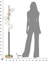 Lampada Da Terra Glamy Dark Cm 30X160 Illuminazione/Illuminazione per interni/Lampade/Lampade da terra Led Mall Home - Napoli, Commerciovirtuoso.it