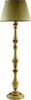 Lampada-Da-Terra-In-Legno-Classico-Giallo-Crema-Sbiancato-Con-Paralume-Rondone
