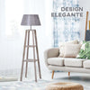 Lampada-da-Terra-in-Legno-con-3-Ripiani-e-Paralume-in-Tessuto,-45x45x148cm,-Grigio-VB8B31-144VB8