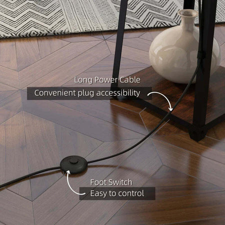 Lampada-da-Terra-in-Metallo-e-MDF-a-3-Ripiani-con-Paralume-in-Tessuto,-Ø42x166-cm,-Nero-e-Beige-QL2Lampada-da-Terra-in-Metallo-e-MDF-a-3-Ripiani-con-Paralume-in-Tessuto,-Ø42x166-cm,-Nero-e-Beige-QL2B31-466V90BKQL2