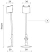 Lampada da terra Karman Alì E Babà