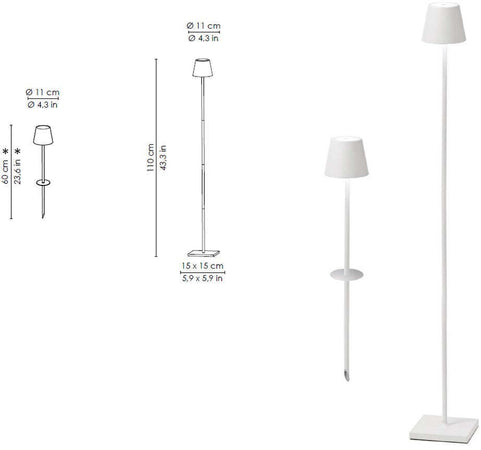 Zafferano Lampada Picchetto Poldina con testa magnetica