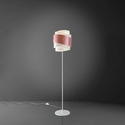 Lampada-Da-Terra-Moderna-1-Luce-Bea-Polilux-Rosa-Metalllico-D40-Made-In-Italy