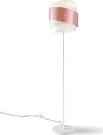 Lampada-Da-Terra-Moderna-1-Luce-Bea-Polilux-Rosa-Metalllico-D40-Made-In-Italy