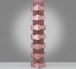 Lampada-Da-Terra-Moderna-1-Luce-Building-In-Polilux-Rosa-Metallico-Made-In-Italy