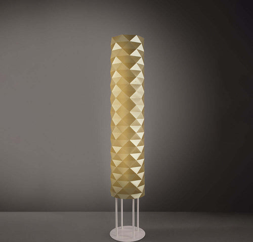 Lampada-Da-Terra-Moderna-3-Luci-Prisma-In-Polilux-Oro-H155-Made-In-Italy
