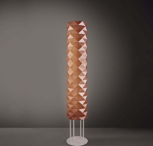 Lampada-Da-Terra-Moderna-3-Luci-Prisma-In-Polilux-Rame-H155-Made-In-Italy