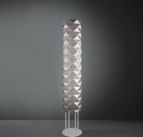 Lampada-Da-Terra-Moderna-3-Luci-Prisma-In-Polilux-Silver-H155-Made-In-Italy