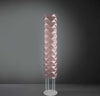 Lampada-Da-Terra-Moderna-3-Luci-Prisma-Polilux-Rosa-Metallico-H155-Made-In-Italy