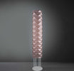 Lampada-Da-Terra-Moderna-3-Luci-Prisma-Polilux-Rosa-Metallico-H155-Made-In-Italy