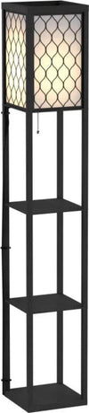 Lampada-da-Terra-Moderna-con-Libreria-3-Livelli-Nero-26-x-26-x-160-cm-MK8833-622MK8