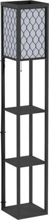 Lampada-da-Terra-Moderna-con-Libreria-3-Livelli-Nero-26-x-26-x-160-cm-MK8833-622MK8