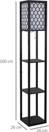 Lampada-da-Terra-Moderna-con-Libreria-3-Livelli-Nero-26-x-26-x-160-cm-MK8833-622MK8