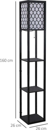 Lampada-da-Terra-Moderna-con-Libreria-3-Livelli-Nero-26-x-26-x-160-cm-MK8833-622MK8