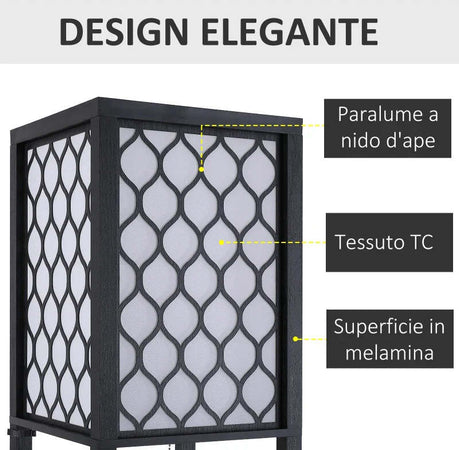 Lampada-da-Terra-Moderna-con-Libreria-3-Livelli-Nero-26-x-26-x-160-cm-MK8833-622MK8
