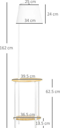 Lampada-da-Terra-Moderna-con-Tavolino-a-2-Livelli-per-Soggiorno-e-Camera-da-Letto,-43L-x-39.5P-x-162A-cm-WL8B31-320WL8