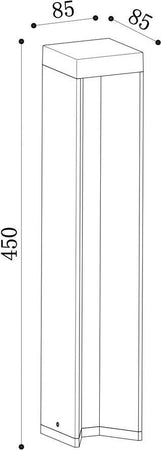 Lampada-Da-Terra-Moderna-Da-Esterno-Alluminio-Grigio-Luce-Led-9W-Ip54