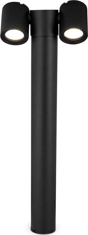 Lampada-Da-Terra-Moderna-Da-Esterno-Alluminio-Nero-2-Luci-Gu10-50W-Ip54