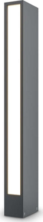 Lampada-Da-Terra-Moderna-Per-Esterno-Metallo-Grafite-Luce-Led-12W-Ip65