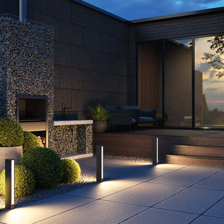 Lampada-Da-Terra-Moderna-Per-Esterno-Metallo-Grafite-Luce-Led-12W-Ip65