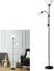 Lampada-Da-Terra-Per-Casa-Ufficio-Piantana-2-Porta-Lampadina-E27-Nero-Universo