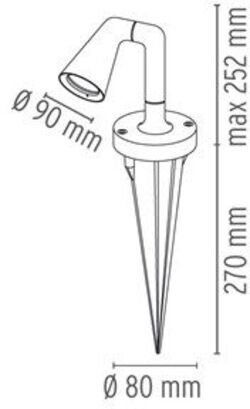 Lampada da terra per esterni Flos Belvedere Spot F1 Pick