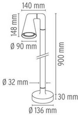 Lampada da terra per esterni Flos Belvedere spot single F3