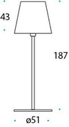 Lampada da terra per esterni Pan International Pascià (187cm)