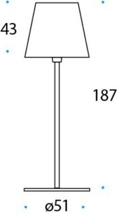 Lampada da terra per esterni Pan International Pascià (187cm)