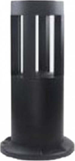 Lampada-Da-Terra-Segnapasso-Da-Giardino-Ip65-In-Alluminio-Vetro-12watt-Es59-Nero