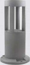 Lampada-Da-Terra-Segnapasso-Grigio-Da-Giardino-Ip65-In-Alluminio-Vetro-12w-Es59
