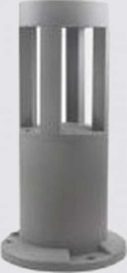 Lampada-Da-Terra-Segnapasso-Grigio-Da-Giardino-Ip65-In-Alluminio-Vetro-12w-Es59