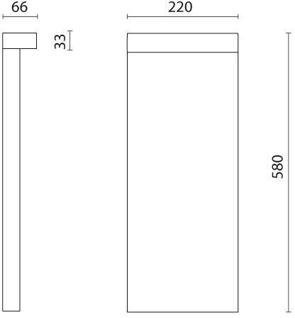 Lampada da Terra Simes Mini-Look Paletto Singolo H 580