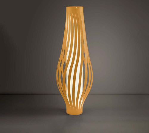 Lampada-Da-Terra-Totem-Dama-Helios-1-Luce-In-Polilux-Ocra-Made-In-Italy