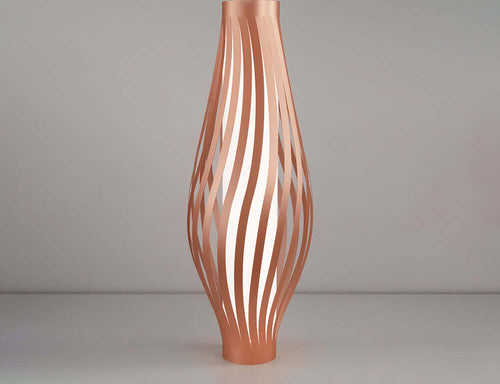 Lampada-Da-Terra-Totem-Dama-Helios-1-Luce-In-Polilux-Rame-Made-In-Italy