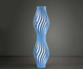 Lampada-Da-Terra-Totem-Helios-1-Luce-In-Polilux-Blu-Made-In-Italy