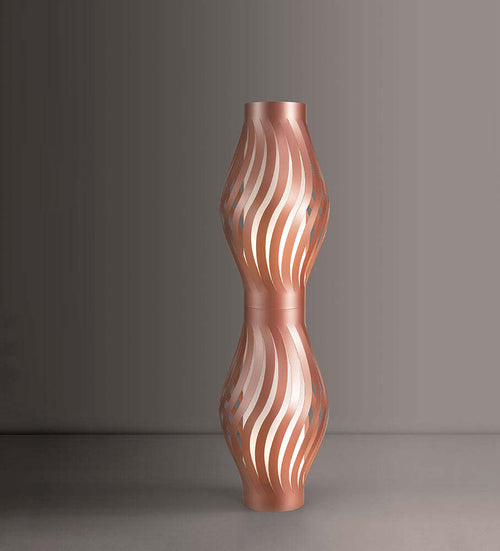 Lampada-Da-Terra-Totem-Helios-1-Luce-In-Polilux-Rame-Made-In-Italy