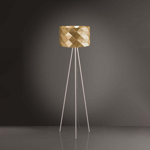 Lampada-Da-Terra-Treppiede-1-Luce-Prisma-In-Polilux-Oro-H146-Made-In-Italy